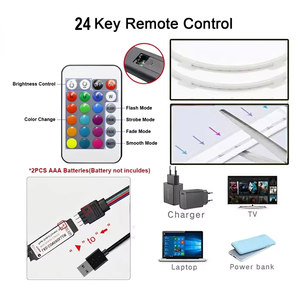   Luz de Neón <span class=keywords><strong>LED</strong></span> RGB con Sincronización Musical, Control por Aplicación Inteligente, <span class=keywords><strong>Tira</strong></span> Flexible, Retroiluminación para TV, Decoración para Dormitorio y Hogar, USB de 5V y para Exteriores - Product Image 5