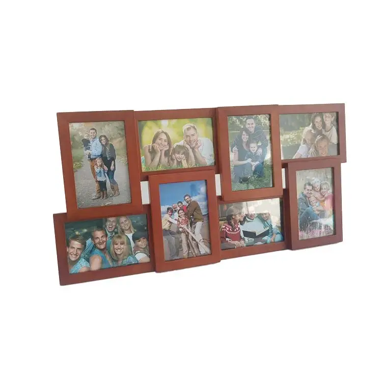 Marco de fotos de madera maciza para decoración del hogar, marco de foto Vintage clásico y elegante, personalizado, regalo familiar hecho a mano
