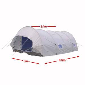 Tentes d'urgence pour secours en cas de catastrophe, portables, 6 places, blanches, installation rapide, imperméables, résistantes au vent, deux chambres, poteaux en fibre de verre. - Product Image 6