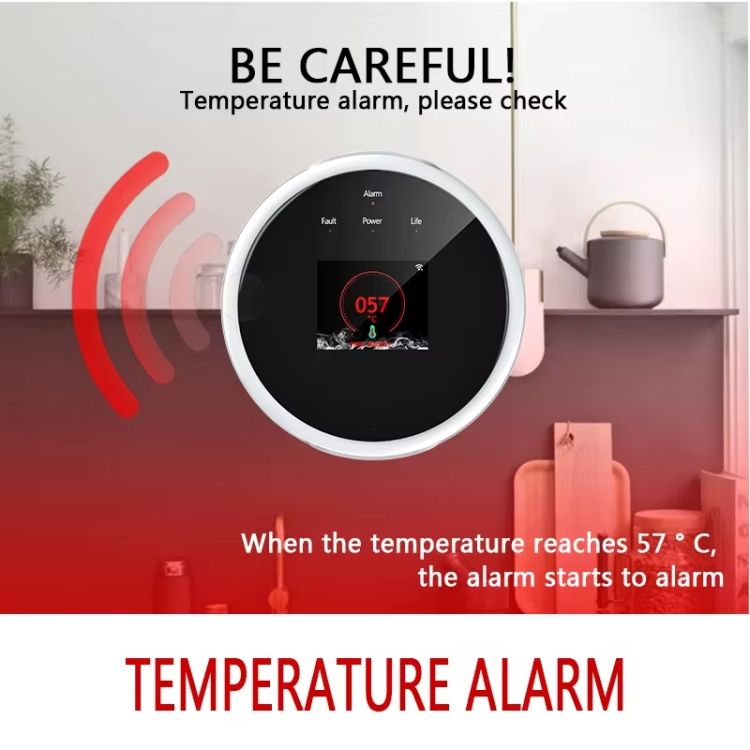 ORANGLES Tuya WiFi Smart Gas Leak Detector | LCD Temperature Display, Voice Alarm, Works with Alexa & Smart Life App – Home Safety Device (Kuwait) - elegant presentation - exhibiting components - Image 6 of 6 | ideal for home | Discount on Tuya WiFi Smart Gas Leak Detector | LCD Temperature Display, Voice Alarm, Works with Alexa & Smart Life App – Home Safety Device (Kuwait) Virginia | Free Shipping ORANGLES
