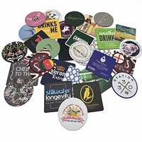 Sous-verres en papier personnalisés avec logo imprimé, absorbants, pour bureau, hôtel, tasses à thé, bière