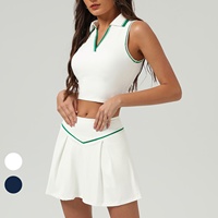 Nouvelle mode de ensembles de jupes de tennis deux pièces pour femmes ensemble mini-jupe jupe de golf robe de sport athlétique pour femmes