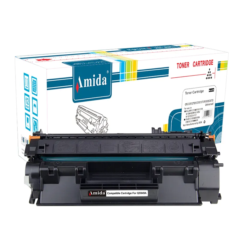 Amida Toner Q7553A Q5949A Q7553X Q5949X Kartrid Kompatibel untuk HP Printer Toner Cartridge