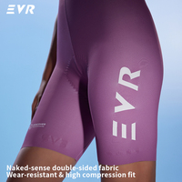 Maillot de cyclisme ajusté en nylon anti-humidité sans coutures EVR Custom 65KG pour vélo de route, et short de cyclisme à bretelles pour femme, été, OEM