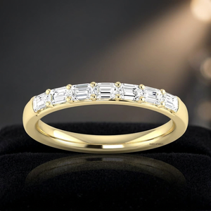 Women's Yellow Gold <b>Emerald</b> Cut Diamond <b>Ring</b> Trendy Engagement Wedding & Anniversary Style 10K 14K 18K Gold 925 935 <b>Silver</b> - Product Image 1
