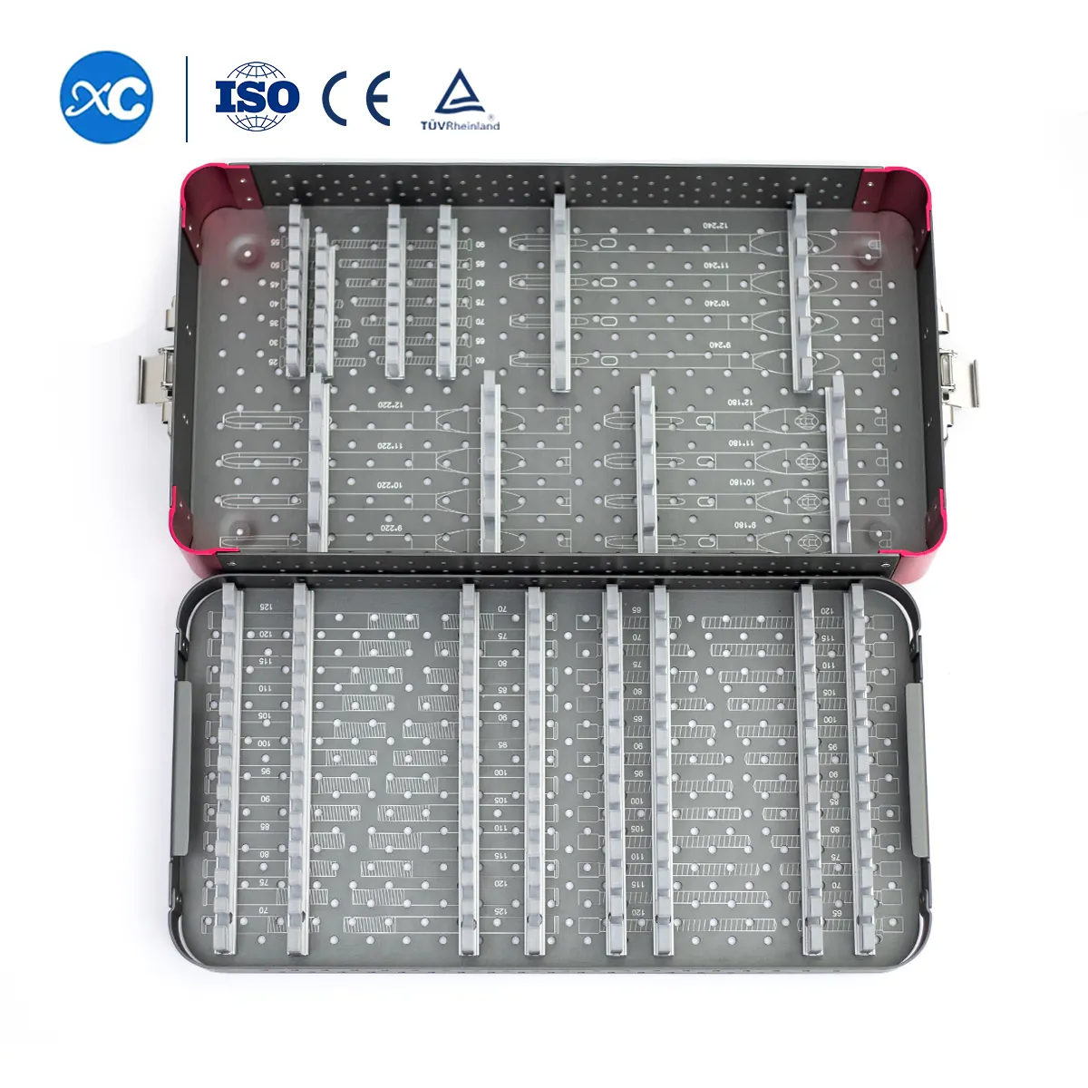 LOGO Customized Orthopaedic Implants PFNA Intramedullary Nails and Screws Sterilization Box / Container