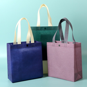 Non Woven Shopping <b>Bags</b> Medium Size With Buttons Foldable Reusable Eco Friendly Tote <b>Bag</b> For Grocery And Daily Use - Product Image 4