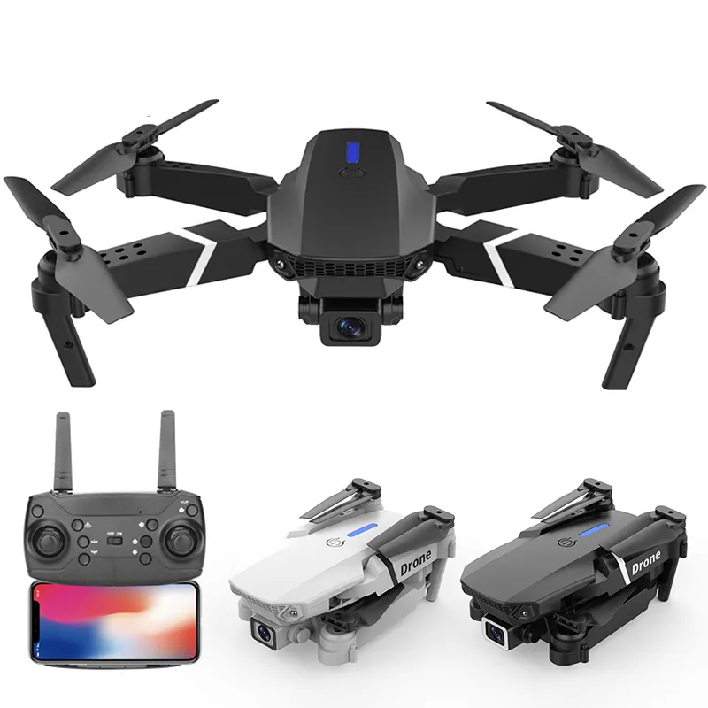 E88 Pro 2022 New WIFI FPV Drone With Wide Angle HD 4K 1080P Camera Height Hold RC Foldable Quadcopter E88 Drones Kid Gift Toys
