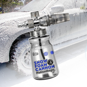 Cañón de espuma para nieve, pistola de lavado de coches de <span class=keywords><strong>Metal</strong></span> de alta calidad con botella, resistente a ácidos y álcalis, duraderos, múltiples modos de espuma - Product Image 1