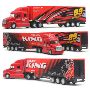 Logotipo personalizado <span class=keywords><strong>Camiones</strong></span> rojos Vehículos de juguete fundido a presión 1:48 Camión contenedor americano Modelo Camión contenedor para colección de modelos de juguete - Product Image 4