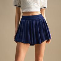 Jupe de tennis plissée taille haute en satin vintage anti-rides pour femme, style culotte, idéale pour le golf et les sports