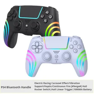 בקר משחק אלחוטי BT עבור PS4 עם תאורת RGB, רטט כפול, מסך מגע, ג'ויסטיק אפקט הול, חומר ABS למחשב - Product Image 2