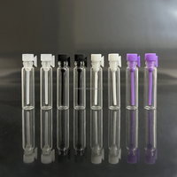 Flacon d'échantillon de parfum transparent de 0,5 ml, 1 ml, 2 ml, petit flacon en verre avec bouchon en plastique