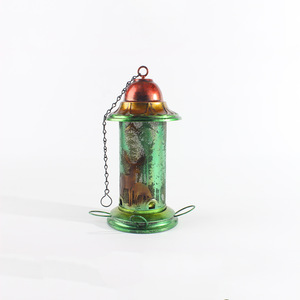 Nouvelle mangeoire à oiseaux rétractable en métal pour l'extérieur, distributeur d'aliments pour oiseaux de jardin, mangeoire imperméable et anti-écureuils pour oiseaux - Product Image 5