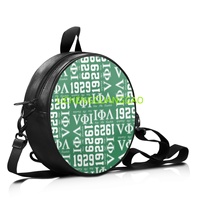 Sac Rond en PU pour Femme, Vente en Gros, Offre Spéciale, Sac de Courses Réutilisable en Tissu pour Sororité, Sac de Week-end Rond de Haute Qualité