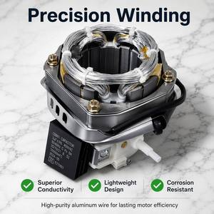 มอเตอร์พัดลมตั้งโต๊ะ <span class=keywords><strong>7118</strong></span> 7120 AC 220V 50W 1200rpm ลวดอลูมิเนียม อะไหล่พัดลมทนทาน โรงงานผลิตโดยตรง - Product Image 4