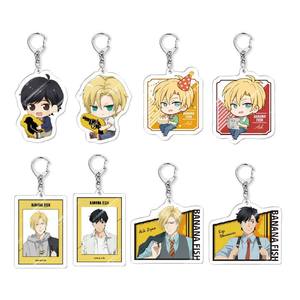 22 styles de figurines <span class=keywords><strong>Banana</strong></span> <span class=keywords><strong>Fish</strong></span> en acrylique imprimées UV, porte-clés de personnage d'<span class=keywords><strong>anime</strong></span>, décoration de porte-clés en plastique, cadeau - Product Image 1