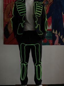 Custom LED Light up Costumes El Wire Outfit Bodysuit for Event Festival <strong>Clothing</strong> Onesie Burning <strong>Man</strong> Outfit Masquerade Cosplay - Product Image 5