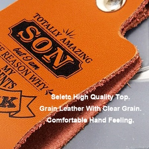 Leather Keychain Factory Laser Logo Metal and Leather Key Chain <b>Holder</b> Key Ring Custom Car Logo PU Leather Keychain - Product Image 3