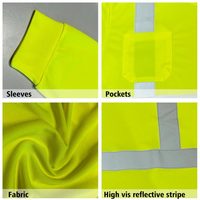 Camisetas de Trabajo de Seguridad Reflectantes para la Construcción con Logotipo Personalizado, Manga Larga, Secado Rápido, Tipo Birdseye, para Trabajadores Hombres, con Bolsillos