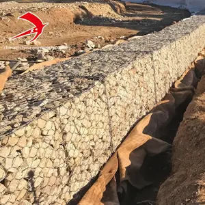 Gabion duplo giro caixa 2x1x1 ponte proteger gabion cerca preços de recipiente