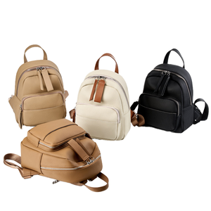 Wholesale Custom Genuine Leather Mini <b>Backpack</b> Zipper Closure Waterproof Polyester Lining-Casual Fashion Soft Cowhide for Women - Product Image 2