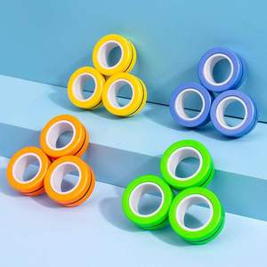 Wholesale 3 PCS Magnetic Fidget <b>Rings</b> Set Colorful Plastic Finger <b>Spinner</b> Toys Stress Relief Anti-Anxiety Unisex 14+ Years - Product Image 1