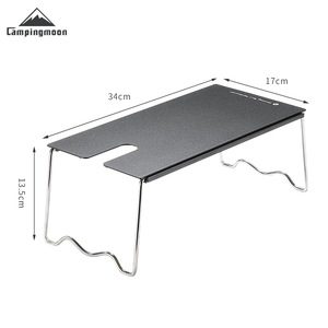 Kerman SK-127-BK Black Outdoor Furniture Aluminum Alloy Rocket <strong>Stove</strong> Folding Insulated Solo Camping Table - Product Image 5