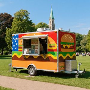 Restoran Ticari Catering Meyve Suyu Barı Kahve Yiyecek Römorku Atıştırmalık Yiyecek Hotdog Rust için Tam Donanımlı Mobil Mutfak Kamyonu - Product Image 3