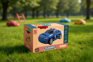 Voiture à inertie et à friction 1:36, véhicule de police jouet pour enfants de 2 à 4 ans, modèle unisexe en plastique 0719 - Product Image 2