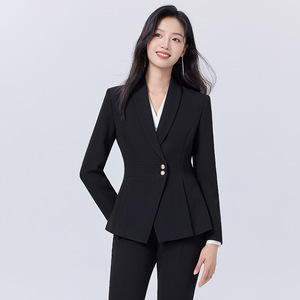 Women's Suit Set Professional Workwear Black Polyester Anti-Wrinkle Commute Uniform Women's Business Wear - Product Image 3