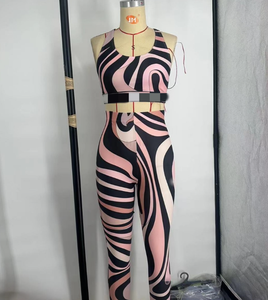 Ensemble de <span class=keywords><strong>maillot</strong></span> de bain 3 pièces STOCK Print Famous avec <span class=keywords><strong>bandeau</strong></span>, pantalon long, sexy, pour femmes, ensemble de yoga, vêtements de plage de créateur - Product Image 6