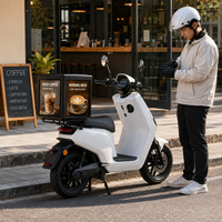 Boîte d'affichage LED mobile P4.17 pour scooter de livraison, écran publicitaire numérique extérieur IP65 avec 4G GPS