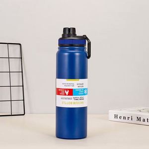 Custom Logo Stainless Steel Vacuum Insulated Water Bottle 600ml 800ml 1L Double Wall Leakproof Travel Flask - Product Image 3
