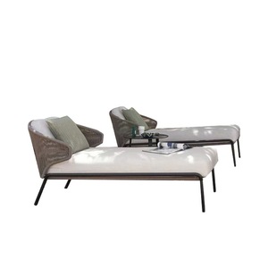 Modern Hotel Pool <b>Chaise</b> <b>Lounge</b> Outdoor Furniture Beach Villa Sun Bed Rope Balcony Aluminium Sun Loungers - Product Image 2