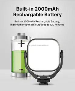 ไฟวิดีโอ LED แบบหมุนได้<span class=keywords><strong>360</strong></span> VL66 <span class=keywords><strong>ulanzi</strong></span> รองเท้าเย็น2000mAh แบตเตอรี่3200K-6500K สำหรับถ่ายภาพในตัวกล้อง - Product Image 4