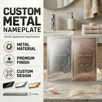 Autocollant métallique électroformé en nickel pour flacon de parfum personnalisé, facile à installer, pour une plaque signalétique texturée en métal haut de gamme