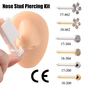 Kit per <span class=keywords><strong>Piercing</strong></span> al Naso Monouso Sicuro, 24 Pezzi/Scatola, <span class=keywords><strong>Acciaio</strong></span> <span class=keywords><strong>Chirurgico</strong></span> 316L Sterilizzato 20G, Gioielli per <span class=keywords><strong>Piercing</strong></span> Corporeo in <span class=keywords><strong>Acciaio</strong></span> Inossidabile - Product Image 2