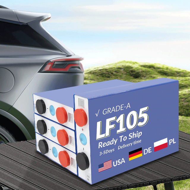 Ready Stock Lifepo4 3.2v 105ah Power Lfp105 Prismatic Solar Battery Cell for Diy 48v Rv/solar System/yacht/ Golf Cart Battery