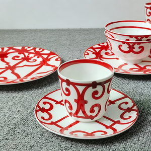 Exquisite European <b>Bone</b> <b>China</b> 10-Piece Modern Luxury Gold Inlay <b>Dinner</b> <b>Set</b> for 2 People - Product Image 5