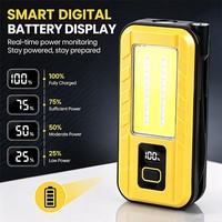 Lámpara de Trabajo Portátil Recargable 360 °   Lámpara LED de Tubo Flexible Ajustable, Luz de Inspección de Reparación con Imán COB y Pantalla de Batería