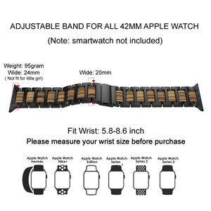 38mm <span class=keywords><strong>42mm</strong></span> 44mm 22mm personalizado impermeable de madera de Metal <span class=keywords><strong>Apple</strong></span> Smart <span class=keywords><strong>Watch</strong></span> banda <span class=keywords><strong>Correa</strong></span> <span class=keywords><strong>para</strong></span> <span class=keywords><strong>Apple</strong></span> <span class=keywords><strong>Watch</strong></span> - Product Image 6