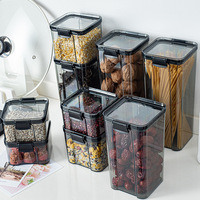 Contenants d'Organisation Alimentaire Empilables pour Cuisine et Garde-Manger, Boîtes de Rangement Hermétiques en Plastique Anti-Humidité avec Couvercles à Verrouillage