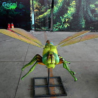 Modèle de libellule animatronique, imperméable et résistant au soleil, insecte simulé grandeur nature personnalisable pour la décoration des parcs à thème et des musées