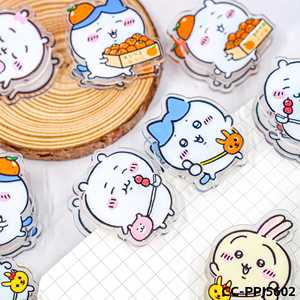 DHF1271 Vente en gros de diverses pinces en PP mignonnes Mofusand, Capybara, Chiikawa, Ours, Papeterie de dessin animé, Mini pince en acrylique - Product Image 4