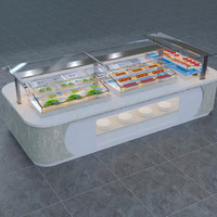 Table de buffet mobile multifonctionnelle, module personnalisable, buffet d'hôtel, restaurant, chariot de restauration extérieur, chauffage électrique automatique