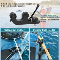 Support de pagaie en plastique pour kayak 2 places, gain de place, accessoires de pêche et de kayak, support pour filet et cannes à pêche