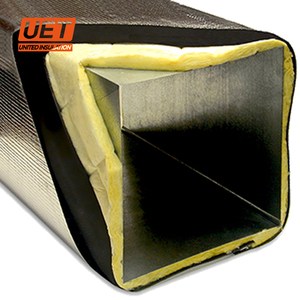 Produits d'isolation en <span class=keywords><strong>mousse</strong></span> PE pour conduits d'air de haute qualité UET, film et mat noir en fibre de verre pour l'enveloppement des conduits 24 kg/m3 - Product Image 2