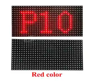 320mm*160mm with aluminum frame shenzhen wholesale price best quality P10 single red Color Outdoor IP65 LED sign module