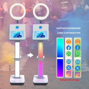 Cabina de Fotos con Pantalla Táctil LCD <span class=keywords><strong>Full</strong></span> <span class=keywords><strong>HD</strong></span> de 15.6 Pulgadas, Máquina de Fotos Selfie DSLR con Soporte de Luz LED RGB Programable para Cámaras DSLR - Product Image 4